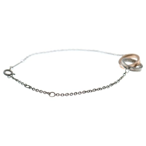 Tiffany & Co 1837 Interlocking Circle Bracelet Silver Pink - Picture 3 of 6